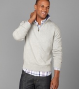 Casual style never looked so good. Let this 1/2-zip pullover from Tommy Hilfiger usher you through the season.