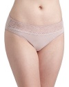 THE LOOKElastic waistband with picot trimMid-riseBeautiful sheer lace inset at frontFull seat coverageTHE MATERIALCotton/Lycra spandexCARE & ORIGINHand washImported
