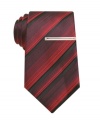 Turn to this bold striped tie from Alfani to add a sleek pattern to all of your Monday through Friday looks.