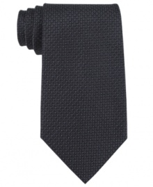Box yourself in. This tie from Calvin Klein instantly sharpens your dress wardrobe. Box yourself in. This tie from Calvin Klein instantly sharpens your dress wardrobe.