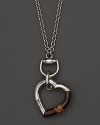 Sterling silver and bamboo heart necklace by Gucci.