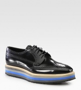 A sleek update on the classic wingtip oxford, crafted in Italy from high-gloss leather with an espadrille-style rubber sole. Leather liningPadded insoleRubber soleMade in Italy