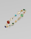 From the Rock Candy® Collection. A kaleidoscope of colorful semi-precious stones set in radiant 18k gold. Mother-of-pearl, turquoise, clear quartz and dyed red agateLapis, orange citrine, gold green agate and madeira citrineChrysoprase, ruby and blue topaz18K goldDiameter, about 2.5Slip-on styleImported 