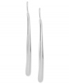 Go to great lengths with this pair of pull-thru earrings from Robert Lee Morris. Crafted from silver-tone mixed metal, the earrings have a teardrop shape for an elegant touch. Approximate length: 2-1/4 inches.