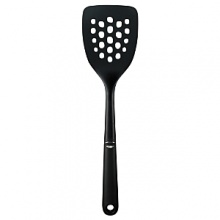 Flip grilled cheese, pancakes, eggs and more with this soft-grip nylon turner from OXO, a major kitchen utensil you can't go without. Flip grilled cheese, pancakes, eggs and more with this soft-grip nylon turner from OXO, a major kitchen utensil you can't go without.