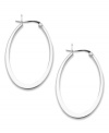 A touch of class and a Touch of Silver. These stunning oval-shaped earrings are crafted in silver-plated brass with a sterling silver click backing. Approximate diameter: 7/10 inch.