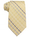 Find your way to business style that goes beyond the basics with this grid-patterned silk tie from Michael Kors.