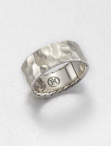 From the Palu Collection. Both simple and striking, the hand-hammered texture of this bold sterling silver band is inspired by the undulating, cratered surface of the moon.Sterling silverWidth, about .4Made in Bali From the Palu Collection. Both simple and striking, the hand-hammered texture of this bold sterling silver band is inspired by the undulating, cratered surface of the moon.Sterling silverWidth, about .4Made in Bali