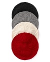 A thick and luxuriously soft beret in a cable knit. Exclusively at Bloomingdale's.