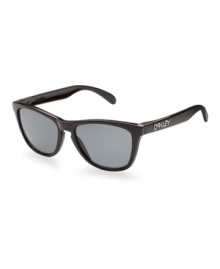 In pop culture, it was a time like no other. Ronald Reagan was in the White House, The Terminator was in the box office and Run DMC was in certified gold. It was also the time when Oakley created one-of-a-kind sunglasses called Frogskins®. Oakley resurrected the original tooling from the '80s giving you a chance to own a piece of history. The black square frame has grey, polarized lenses. In pop culture, it was a time like no other. Ronald Reagan was in the White House, The Terminator was in the box office and Run DMC was in certified gold. It was also the time when Oakley created one-of-a-kind sunglasses called Frogskins®. Oakley resurrected the original tooling from the '80s giving you a chance to own a piece of history. The black square frame has grey, polarized lenses.
