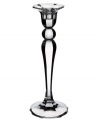 The light of your living room. With a curvaceous shape and sheer facets to reflect a gently flickering flame, this crystal candlestick is simply elegant in any decor. From Villeroy & Boch.