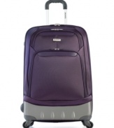 You'll have a soft spot for this rugged-yet-lightweight hybrid luggage from Ricardo. By combining rigid hardside protection with the versatility of flexible exterior pockets, you'll pack easy and travel tough. A full-featured interior provides all the amenities: two full packing areas, an any-hanger suiter system and an always-convenient toiletry pouch. Limited lifetime warranty.