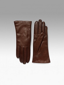 EXCLUSIVELY OURS. Smooth, supple leather with warm cashmere lining. About 10 long Made in Italy EXCLUSIVELY OURS. Smooth, supple leather with warm cashmere lining. About 10 long Made in Italy