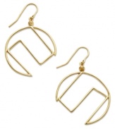 A retro throwback, these funky geometric earrings from SIS by Simone I Smith are crafted in luxe 18k gold over sterling silver. Approximate drop: 1-3/4 inches. Approximate diameter: 1-1/8 inches.
