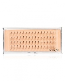 Benefit has more lash looks than days of the week. The new Lash Lovelies collection lets you be whoever, whenever! Custom-designed to fit precisely, its easy to apply them like a pro. Apply a dot of lash glue along the base of individual eyelashes. Let set for 30 seconds or until tacky. Position the lash close to the base of your natural lashes & gently press down from the outer corner inwards. To remove: gently peel off from outer to inner corner of eyelid. Apply black liner before so if you don't get the most perfect application there wont be any space between your lash line and your new lashes. Benefit has more lash looks than days of the week. The new Lash Lovelies collection lets you be whoever, whenever! Custom-designed to fit precisely, its easy to apply them like a pro. Apply a dot of lash glue along the base of individual eyelashes. Let set for 30 seconds or until tacky. Position the lash close to the base of your natural lashes & gently press down from the outer corner inwards. To remove: gently peel off from outer to inner corner of eyelid. Apply black liner before so if you don't get the most perfect application there wont be any space between your lash line and your new lashes.