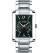 Traditional with modern appeal, this black and silver Synthesis collection watch from esQ Movado lends a timeless touch to your look.