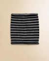 Contrasting stripes add a playful spin to this pull-on style of pure merino wool. Pull-on styleMerino woolHand washImported