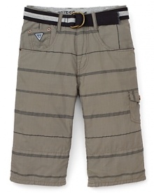 GUESS Kids Boys' Belted Burke Stripe Shorts - Sizes 8-20 GUESS Kids Boys' Belted Burke Stripe Shorts - Sizes 8-20