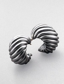 From the Silver Classics Collection. Aptly named for both its texture and shape, this bold yet graceful design delicately hugs the ear. Sterling silver Length, about ¾ Post back Made in USA From the Silver Classics Collection. Aptly named for both its texture and shape, this bold yet graceful design delicately hugs the ear. Sterling silver Length, about ¾ Post back Made in USA