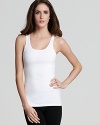 Keep sleek and trim in this tank top shaper with thick shoulder straps.