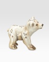 A whimsical keepsake figurine is handcrafted in weighty, 10K goldplated pewter with Swarovski crystal detail. 1W X 1¾H X 2D Made in USA 