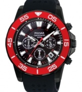 Take on the unknown with this accurate chronograph watch from Pulsar.