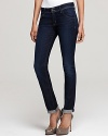 These Hudson Collin skinny jeans flatter with a slightly higher mid-rise waist and interest-piquing back flap pockets.