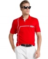 Give your race-day gear a tuneup with this graphic polo shirt from Izod for Indy 500.