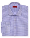 Power up your office attire with a handsome dress shirt from HUGO, featuring a light color palette and a modern fit.