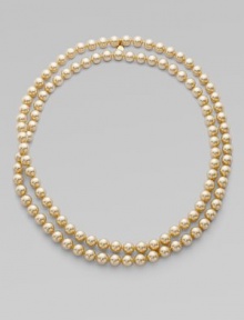 Endless pearl strand that is simply elegant. 10mm organic man-made pearls 48 long Imported Endless pearl strand that is simply elegant. 10mm organic man-made pearls 48 long Imported