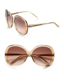 Be bold in this over-sized design in glossy resin. Available in black with smoke gradient lens or light cognac with brown gradient lens. Signature temples100% UV protectionMade in Italy Be bold in this over-sized design in glossy resin. Available in black with smoke gradient lens or light cognac with brown gradient lens. Signature temples100% UV protectionMade in Italy