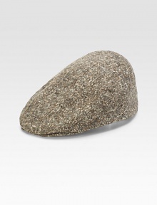 A retro-inspired design, finished in elegant tweed. WoolBrim, about 2½Spot cleanMade in USA of imported fabric 