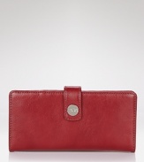 A classic bifold continental wallet in luxe leather from Hobo.