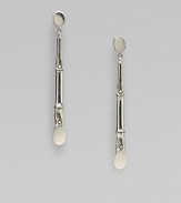 From the Bamboo Collection. An elegant style in sleek sterling silver with a nature-inspired design. Sterling silverDrop, about 2½Post backImported 