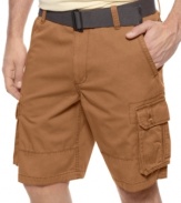 Comfort and convenience? Check! These belted cargo shorts from Club Room keep you feeling good and are perfect for extra storage and everyday excursions.