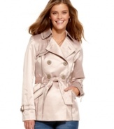 With piped ribbon trim throughout, this Jessica Simpson trench coat is a feminine topper for a stylish spring!