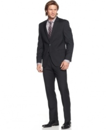 Suit up! Keep your confidence and class in line with this slim-fit striped suit from Tallia. Suit up! Keep your confidence and class in line with this slim-fit striped suit from Tallia.