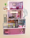 Get ready to fall in love with the Beachfront Mansion's sleek, modern design. This chic wooden dollhouse stands at over four feet tall and makes a great gift for any young girl who wants her dolls to live in style.Includes 14 pieces of furnitureWorking gliding elevatorStorage space with sliding doors under dollhouseAccommodates fashion dolls up to 12 inches tall33.13L X 13.75W X 49.38HMade of MDF & plastic26.5 lbsImported