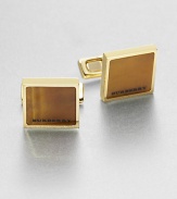 Semi precious stones are accented with logo detail for a signature look of style and sophistication.Tigers eyeAbout 1 x 1Imported