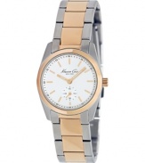 A chic mini watch with rosy hues by Kenneth Cole New York.