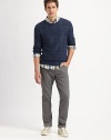 Light-as-air linen knit with long sleeves for a cozy, cool look and feel.CrewneckLinenDry cleanImported