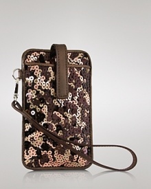 Your smart phone can carry this season's glamour trend with this sequin-suited case from Lodis Accessories--the shimmering little number wears a wristlet for cute you can't lose. Your smart phone can carry this season's glamour trend with this sequin-suited case from Lodis Accessories--the shimmering little number wears a wristlet for cute you can't lose.