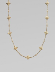 A long glamorous chain bedecked in sparkling stones.Glass Enamel 14k goldplating Chain length, about 41 Imported A long glamorous chain bedecked in sparkling stones.Glass Enamel 14k goldplating Chain length, about 41 Imported
