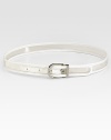 A translucent plastic design trimmed by nappa leather for a mod-meets-modern look. About 1½ wideImported