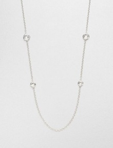 From the Lollipop Collection. Faceted drops of clear quartz in various sizes are sprinkled along a graceful sterling silver chain. Clear quartz Sterling silver Length, about 37 Lobster clasp Imported From the Lollipop Collection. Faceted drops of clear quartz in various sizes are sprinkled along a graceful sterling silver chain. Clear quartz Sterling silver Length, about 37 Lobster clasp Imported