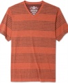 Put a new twist in your look with the inside stripes on this American Rag t-shirt.