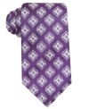 Power play. A bold pattern makes a swift impact with this silk tie from Tasso Elba.