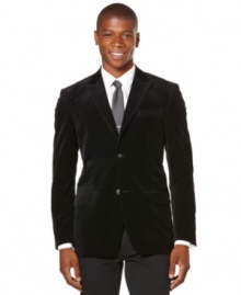 Dress to impress with this handsome corduroy blazer by Perry Ellis. Dress to impress with this handsome corduroy blazer by Perry Ellis.
