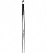 Angled Eyeliner/Brow Brush, #32. Specially designed and precision-shaped to apply eyeliner and color brows. Handcrafted with the finest quality hairs for a mistake-proof, professional application. 5 Lucite handle. 