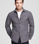 Shades of Grey Quilted Shirt Jacket